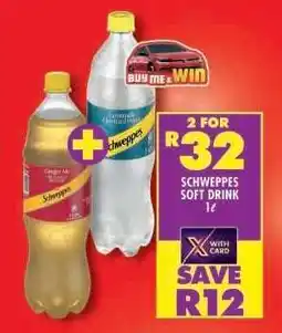 Shoprite SCHWEPPES SOFT DRINK 1ℓ offer
