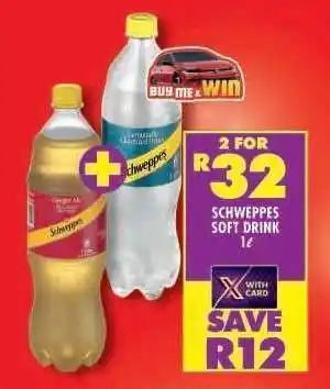 Shoprite SCHWEPPES SOFT DRINK 1ℓ offer