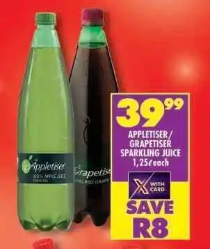 Shoprite Appletiser/Grapetiser Sparkling Juice offer