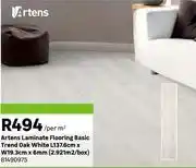Leroy Merlin Artens Laminate Flooring Basic Trend Oak White L137.6cmx W19.3cm x6mm(2.921Sqm/Box) 81490975-Per Sqm offer