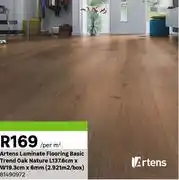 Leroy Merlin Artens Laminate Flooring Basic Trend Oak Nature L137.6cm x W19.3cm x 6mm(2.921Sqm/Box) 81490972-Per offer