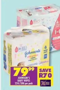 Shoprite Johnson's Baby Wipes offer