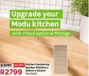 Leroy Merlin Kitchen Countertop Bamboo W245cm x D65cm x H3.8cm 81455505 offer