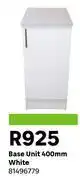 Leroy Merlin Base Unit 400mm White 81496779 offer