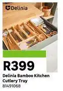 Leroy Merlin Delinia Bamboo Kitchen Cutlery Tray 81491068 offer