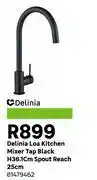 Leroy Merlin Delinia Loa Kitchen Mixer Tap Black H36.1cm Spout Reach 25cm 81479462 offer