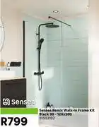 Leroy Merlin Sensea Remix Walk In Frame Kit Black 90-120 x 200 8503102 offer