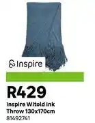 Leroy Merlin Inspire Witold Ink Throw 130 x 170cm 81492741 offer