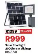 Leroy Merlin Solar Floodlight 2000Lm Cw Blk Insp 81501748 offer