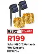 Leroy Merlin Solar Kit Of 2 Garlands Ww 12m Ip44 offer