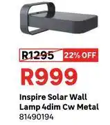 Leroy Merlin Solar Wall Lamp 4Dim Cw Metal 81490194 offer