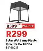 Leroy Merlin Solar Wall Lamp Plastc Ip54 Blk Cw Kerida 81498218 offer