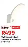 Leroy Merlin Wall Lamp Pir LED 1500Lm Cw Alu White 81490769 offer