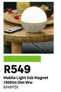 Leroy Merlin Mobile Light USB Magnet 1300lm Dim Ww 81491151 offer