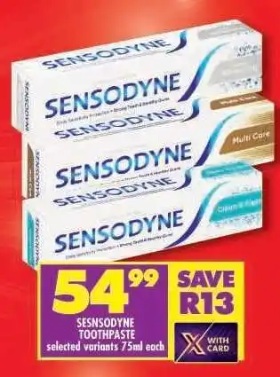 Shoprite SENSODYNE TOOTHPASTE offer