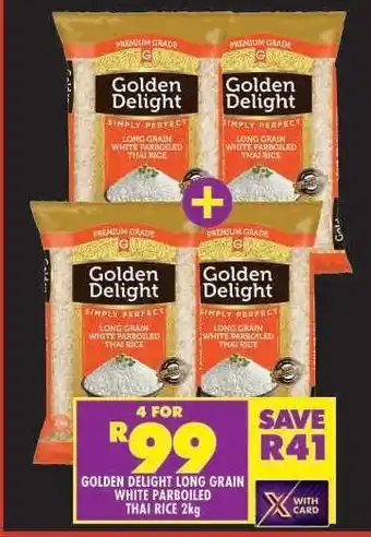 Shoprite Golden Delight Long Grain White Parboiled Thai Rice 2kg offer