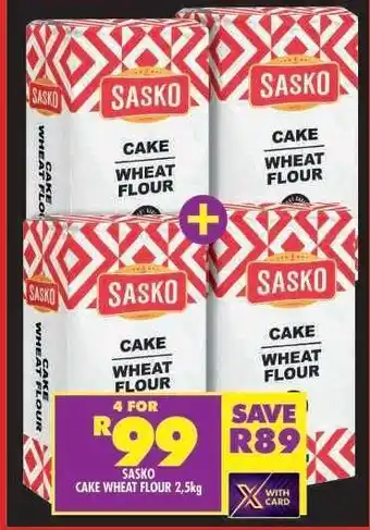 Shoprite Sasko Cake Wheat Flour 2.5kg offer