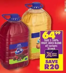 Shoprite TAKE 5 100% FRUIT JUICE BLEND offer