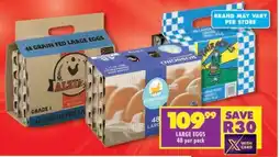 Shoprite LARGE EGGS 48 per pack offer