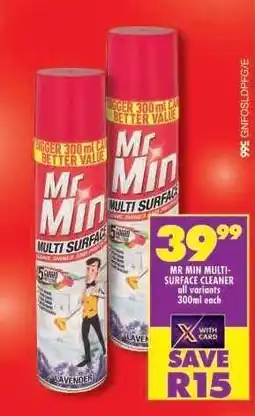 Shoprite Mr Min Multi-Surface Cleaner offer