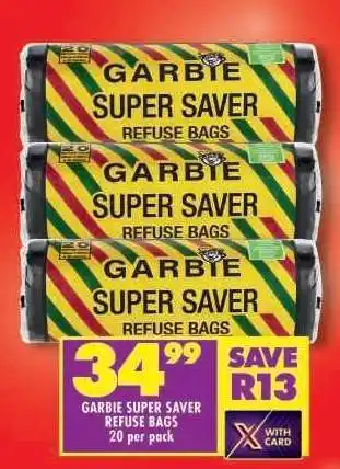 Shoprite Garbie Super Saver Refuse Bags offer