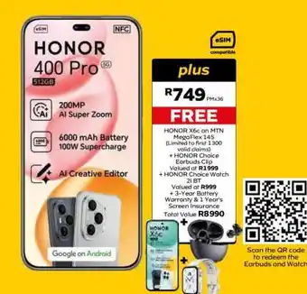 MTN HONOR 400 Pro 5G offer