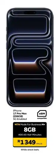 MTN iPhone 17 Pro Max (256GB) offer