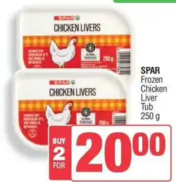 Spar SPAR Frozen Chicken Liver Tub 250 g offer