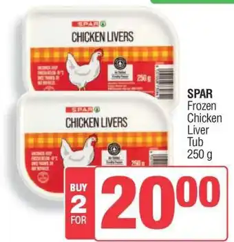 Spar SPAR Frozen Chicken Liver Tub 250 g offer