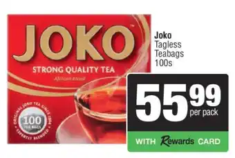 Spar Joko Tagless Teabags 100s offer