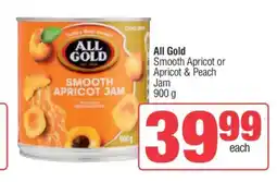 Spar All Gold Smooth Apricot or Apricot & Peach Jam offer