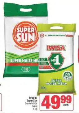 Spar Iwisa or Super Sun Super Maize Meal offer