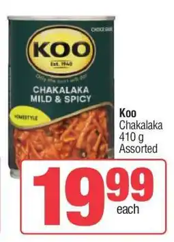 Spar KOO CHAKALAKA offer