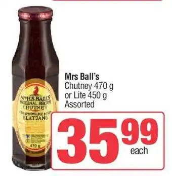 Spar MRS BALL'S CHUTNEY offer