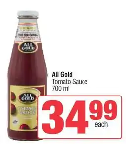 Spar ALL GOLD Tomato Sauce offer