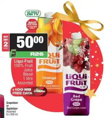 Spar Liqui Fruit 100 % Fruit Juice Blend offer