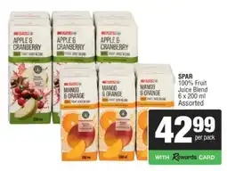 Spar SPAR 100% Fruit Juice Blend offer