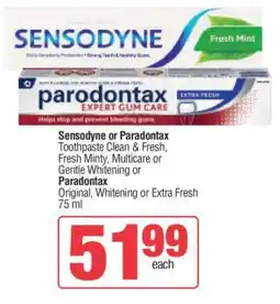 Spar Sensodyne or Parodontax offer