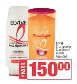 Spar Elvive Shampoo or Conditioner offer
