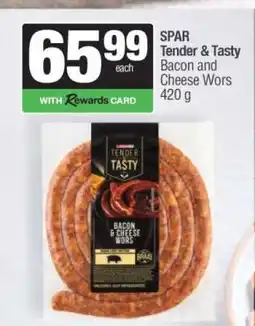 Spar SPAR Tender & Tasty Bacon and Cheese Wors offer