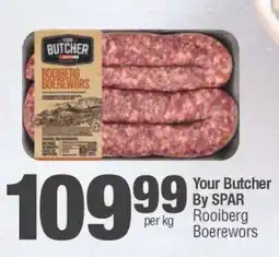 Spar Your Butcher By SPAR Rooiberg Boerewors offer