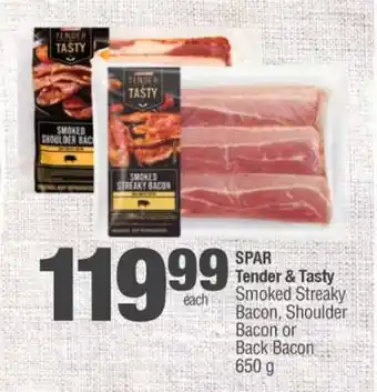 Spar SPAR Tender & Tasty Smoked Streaky Bacon, Shoulder Bacon or Back Bacon offer