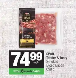Spar SPAR Tender & Tasty Smoked Diced Bacon offer