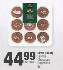 Spar SPAR Bakery Festive Chocolate Cupcakes 9s offer