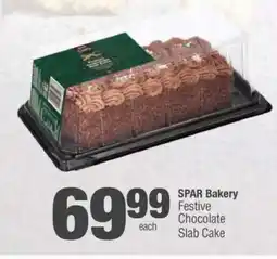 Spar SPAR Bakery Festive Chocolate Slab Cake offer