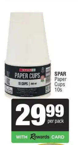 Spar SPAR Paper Cups 10s offer