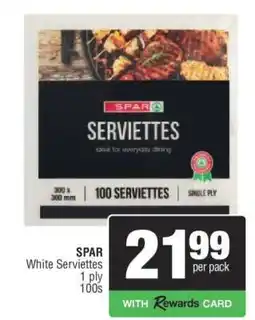Spar SPAR White Serviettes offer