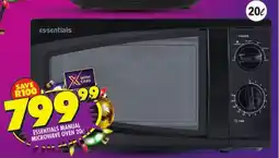 Shoprite essentials manual microwave oven offer