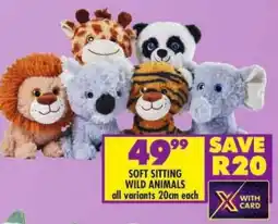 Shoprite Soft sitting wild animals offer