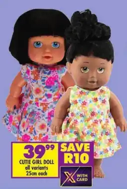 Shoprite Cutie girl doll offer